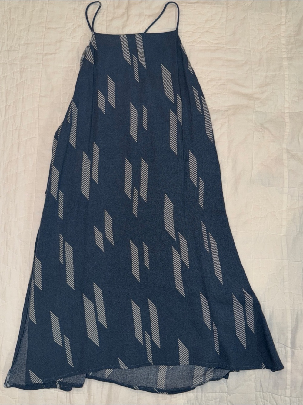 Navy Geometric Print Mini Dress